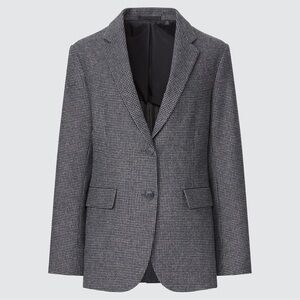 NWT Uniqlo Women’s Wool Relaxed‎ Tailored Jacket Dark Grey